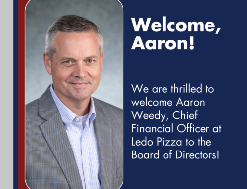 Welcome Aaron Weedy to the Board of Directors!